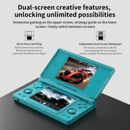 Anbernic RG DS Retro Video Game Console 4 Inch IPS Dual Multi-touch Screen Android 14 Flip Game Player RGDS For Christmas Gift