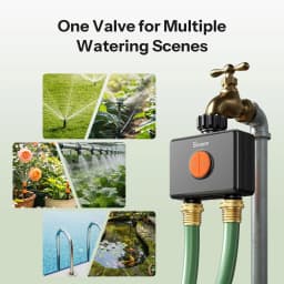SONOFF Hydro DUO Dual-Channel Zigbee Smart Water Valve With Flow Meter,Brass Inlet,Seasonal Water Saving,App Leak&Frost Alert