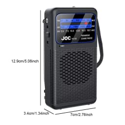 Portable FM/AM/SW Radio Battery FM Receiver Excellent Reception Clear Speaker With 3.5mm Headphone Jack LED Lighting For Elderly