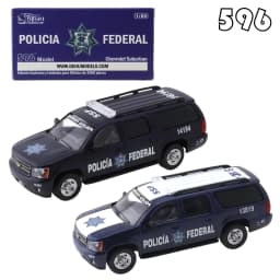 596 1/64 Chevrolet Impala River Fire Department Yukon Caimaro NYPD Car Alloy Motor Vehicle Diecast Metal Model Kids Toys Boys