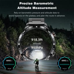 2026 New Military Grade GPS Smart Watch Dual-Band 1.7 AMOLED 10ATM Waterproof 1000mAh Large Battery Compass Altimeter Barometer