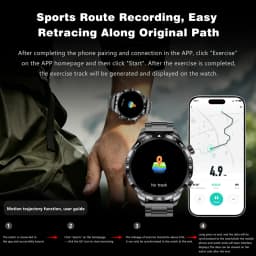 2026 New Military Grade GPS Smart Watch Dual-Band 1.7 AMOLED 10ATM Waterproof 1000mAh Large Battery Compass Altimeter Barometer