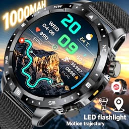 2026 New Military Grade GPS Smart Watch Dual-Band 1.7 AMOLED 10ATM Waterproof 1000mAh Large Battery Compass Altimeter Barometer