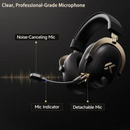 MCHOSE V9 Turbo+ 7.1 Surround Sound Magnetic Wireless Gaming Headset90° Swivel Ear Cups 60mm Low Latency RGB Magnetic Charging