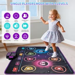 Kids Electronic Dance Mat Dancing Blanket Double Players Mode with 9 Levels Kid Floor Music Blanket Educational Toys Kids Gifts