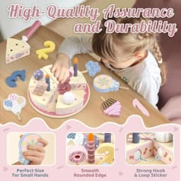 Wooden Kids Kitchen Toys Simulation Birthday Cake Toy Pretend Play Cutting Food Game Children Role Play Toy Gifts for Boy Girl
