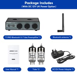 AIYIMA T1 PRO Vacuum Tube Preamplifier Amplifiers Home Audio RCA Bluetooth Input Bass Treble Control HiFi Stereo AUX 12V Trigger