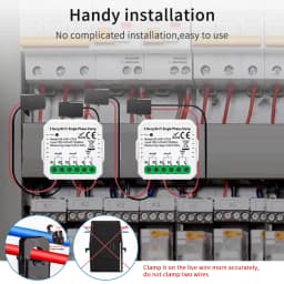 Tuya WiFi Energy Smart Meter 1CH 2CH 80A Current Transformer Clamp Monitor Solar PV System Power Production Consumption Monitor