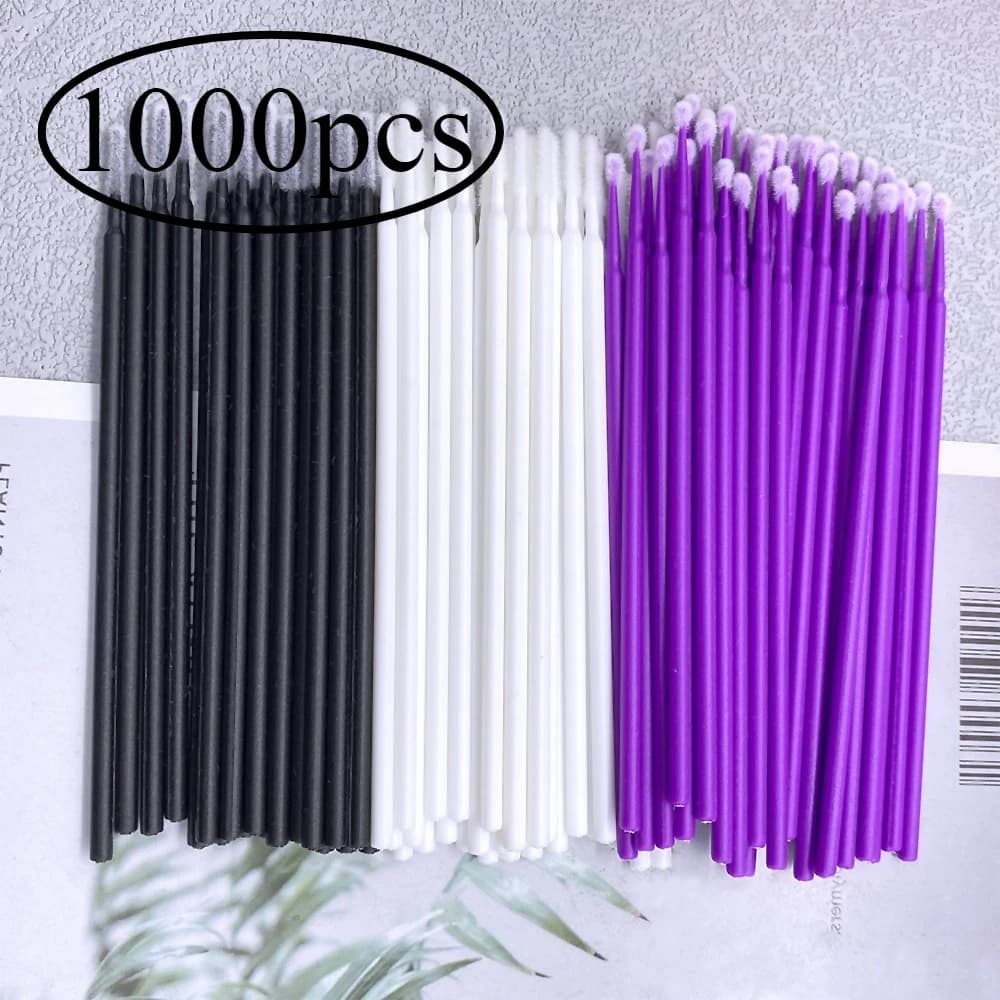 1000pcs/lot Eyelash Extension Cleaning Swabs Lash Lift Glue Remover Applicators Microblade Makeup Micro Brushes Tool