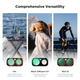 K&F CONCEPT ND Filters for Insta360 Luna Ultra Magnetic Filter UV CPL Black Mist 1-4 Variable Neutral Density Lens Filters