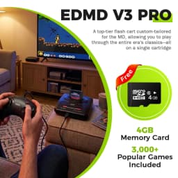 Mega EverDrive V3 Pro 3000 in 1 Flash Cartridge for Sega Genesis / Mega Drive, Retro 16Bit Game Card with Free 4GB TF Card