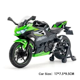 1:12 Kawasaki KX450 Toy Motorcycle Models Alloy Diecast Ninja 400 Motorbikes Shock Absorption Rubber Tires Model Toys Child Gift