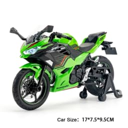 1:12 Kawasaki KX450 Toy Motorcycle Models Alloy Diecast Ninja 400 Motorbikes Shock Absorption Rubber Tires Model Toys Child Gift