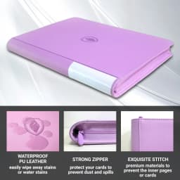 1600-Pocket PU Card Binder, 16-Pocket Anti-Scratch Album, Sports Game Card Collector Book, Perfect Holiday & Birthday Gift