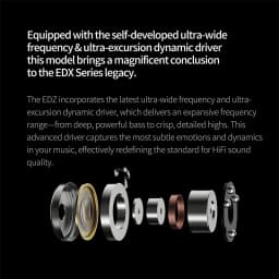 KZ EDZ HiFi Earphones In-Ear Wired Headphones with Mic Deep Bass Stereo Sound for Music Gaming EDX pro X