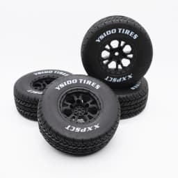 YSIDO 4pcs 110mm 1/10 Short Course Truck Tires Tyre Wheel With 12mm Hex For Slash Arrma Senton HuanQi 727 Vkar 10sc Hpi Rc Car
