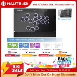 Haute42 Magnetic Hitbox Leverless Controller Button Rim Arcade Controller For PC/PS4/PS5/Switch Stickless Arcade Stick Hitbox