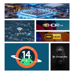 Tanix TX5 TV Box Android 14 Amlogic S905Y5 2GB 16GB 4GB 32GB 64GB Support 4K Ultra HD Dual Wifi Media Player Set Top Box