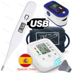 Spanish Voice Arm Automatic Blood Pressure Monitor BP Sphygmomanometer Pressure Meter Tonometer for Measuring Arterial Pressure