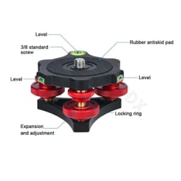 Tripod Speedy Leveling Base Leveler Adjusting Base Panning Level Plate With Bubble Level For DSLR Camera