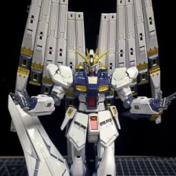 RG 1/144 Nu Rx-93 Titanium Alloy Plated Version Assembly Model Kit Action Figures With Twin Fin Funnels Trendy Toy Surprise Gift