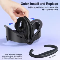2025, Oculus Quest 3 Face Interface and Mask Pad, Anti-Sweat PU Foam Pad - VR Accessory Compatible with Meta Quest 3