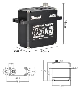 9imod RC Servo 35kg 45kg 25kg 51kg Metal Waterproof Brushless Servo Motor For Servo RC 1/10 1/8 Traxxas TRX4 Axial SCX10 RC Car