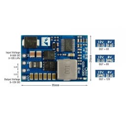 MATEK BEC12S-PRO 9-55V TO 5V/8V/12V-5A Voltage Regulator BEC Power Module Overcurrent Protection Self-recovery for RC FPV Drone