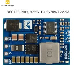 MATEK BEC12S-PRO 9-55V TO 5V/8V/12V-5A Voltage Regulator BEC Power Module Overcurrent Protection Self-recovery for RC FPV Drone