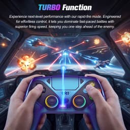 Gamepad RGB For Playstation 5/PS5 Pro/Slim/PC Wireless PS5 Controller Dual Vibration Macro/Turbo Function 3D Game Joystick