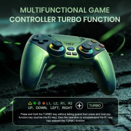 Wireless Controller For Playstation 5 PS5/PS5 Pro/Slim/PC RGB LED Game Joystick Dual Vibration Marco/Turbo Programmable Gamepads