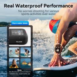 TELESIN T13 Bluetooth Remote Control For GoPro Hero 13 12 11 10 9 8 Max With Wrist Strap For Action Camera Accessories