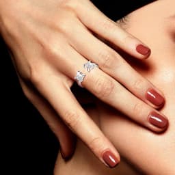 Smyoue 1CTTW 4.5mm Princess Cut Certified Moissanite Rings for Women Adjustable 100% 925 Sterling Silver Wedding Party Band Gift