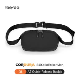 ReeYee 3L/4.5L Sling Chest Bag, Waterproof Cordura Multi-Compartment Crossbody Bag, Versatile Everyday Commute Organizer Pack