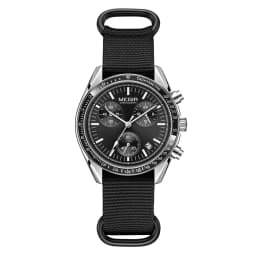 MEGIR Quartz Chronograph Watches Men Waterproof Sport Wristwatch Men's with Fashion Nylon Strap Luminous Pointers Date Male Gift