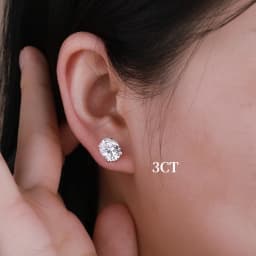 NKHOG 1-4CT Oval Moissanite Stud Earrings S925 Silver Sparkling Diamond Ear Studs For Women Men Wedding 18K Plated Jewelry GRA