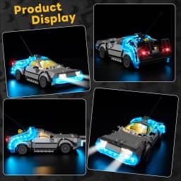 Kyglaring LED Light Kit Suitable for Lego Time Machine from Back 77256 Building Blocks Decorative Lamp Not Include Lego Building