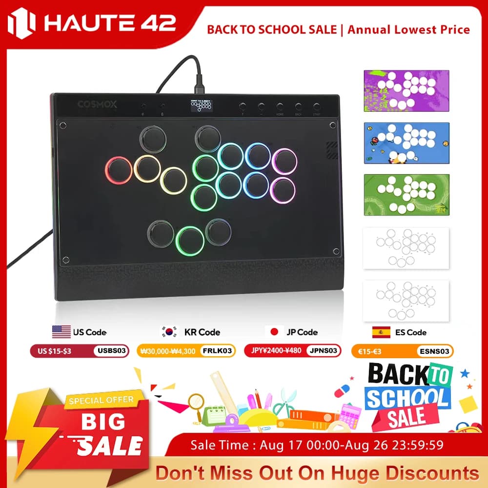 Haute42 C16 Magnetic Leverless Hitbox Controller Stickless Arcade Controller Keyboard For PC/ PS5/PS4 Hitbox Fighting Stick
