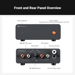 Fosi Audio BOX X5 HIFI Phono Preamp, Mini Preamplifier Home Audio for MM/MC Cartridge Turntable RIAA Preamplifier Compact with V