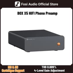 Fosi Audio BOX X5 HIFI Phono Preamp, Mini Preamplifier Home Audio for MM/MC Cartridge Turntable RIAA Preamplifier Compact with V