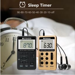 Retekess V112 Radio Mini Pocket Radio Receiver Portable Radios AM FM Rechargeble Sleep Time Earphone For Walkman Go Hiking