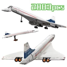 2083PCS Concorde Passenger Aircraft Building Block Creative Decoration Technical Model MOC Assembly Bricks Toys Kids Gifts