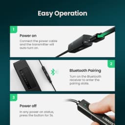 UGREEN Bluetooth Transmitter with aptX HD Adaptive 5.4 TV PC HD Digital Toslink Optical SPDIF Adapter Audio Wireless Transmitter