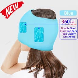 Gel Ice Headache Migraine Relief Hat Cold Compress Therapy Cap Ice Head Wrap Pack Eye Mask For Pressure Relieve Pain Ice Hat