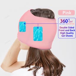 Gel Ice Headache Migraine Relief Hat Cold Compress Therapy Cap Ice Head Wrap Pack Eye Mask For Pressure Relieve Pain Ice Hat