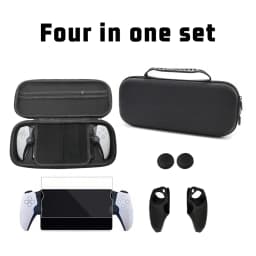 Suitable for PlayStation Portal package, including storage bag, split silicone protective cover, joystick cap, tempered film