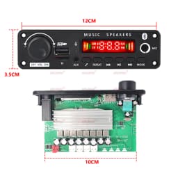 400W Amplifier Bluetooth MP3 WMA APE Decoder Board DC8-26V Handsfree Car Audio Microphone USB TF FM Radio DIY Mp3 Music Player