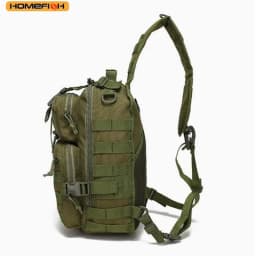 HOMEFISH Men's Multifunctional Tactical Shoulder Bag, Waterproof Camouflage Chest Bag, Large Capacity Crossbody Bag