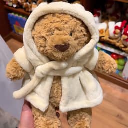 Cute Bunny Hood Bathrobe Teddy Bear Plush Doll Soft Stuffed Animal Sofa Decor Birthday Valentine Gift Cuddle Companion Toy