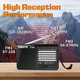XHDATA D-368/D-328 Portable Stereo Radio FM AM SW MP3 Player with Bluetooth TF Card USB Rechargeable Battery for Elder Gift